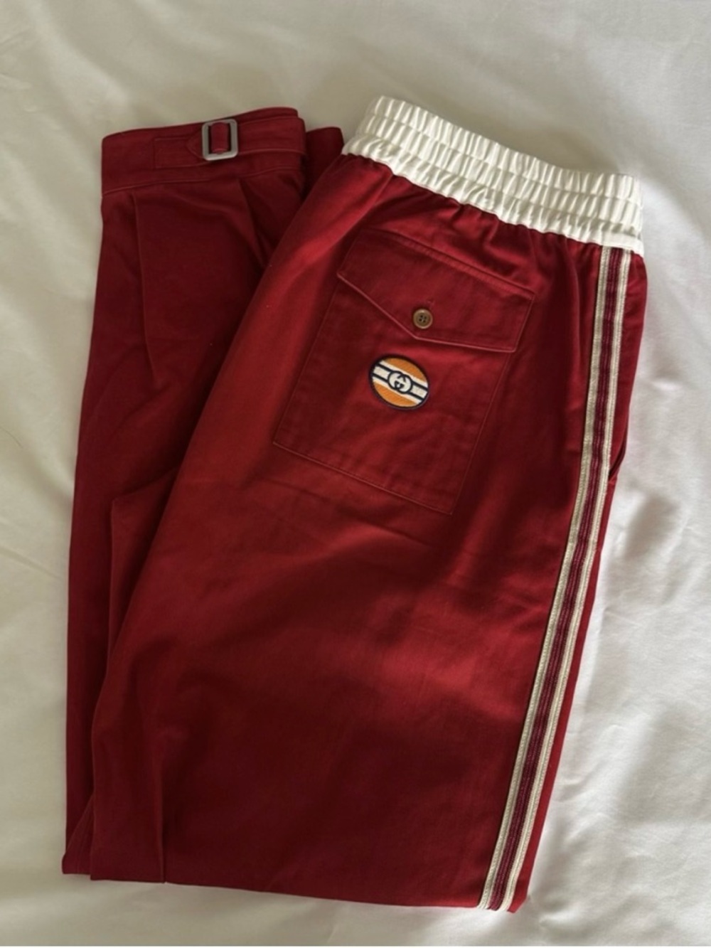 New Gucci dark red pants, size 50 IT or Large US